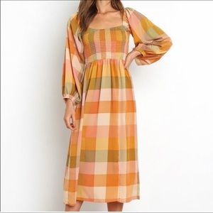 Petal + Pup Gingham Midi Dress Size 8